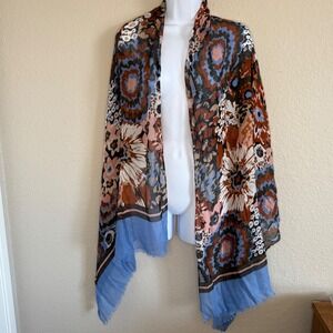 Vera Bradley Scarf Madison Garden Blush Lightweight Boho Layer Cozy Indie